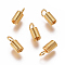 304 Stainless Steel Coil Cord Ends, Column, Golden, 10x4mm, Hole: 2.5mm, Inner Diameter: 2.5mm