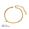 Stylish 304 Stainless Steel Box Chain Bracelets for Women, Real 18K Gold Plated, 6-3/4 inch(17cm)