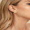 1Pair Brass Hoop Earrings, Round, Golden, 15.5x16.5mm, 1pair/set
