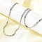 2MM 201 Stainless Steel Column Ball Chain Necklaces, Long-Lasting Plated, Rack Plating, Stainless Steel Color, 27.56 inch(70cm)