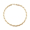 Brass Chain Necklaces, Twist Necklace, with Lobster Claw Clasp, Real 14K Gold Plated, 16-3/4 inch(42.5cm)