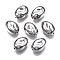 CCB Plastic Beads, for DIY Jewelry Making, Oval, Platinum, 14x10x8mm, Hole: 1.6mm, about 650pcs/500g
