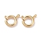 Eco-friendly Brass Spring Ring Clasps, Cadmium Free & Lead Free, Long-Lasting Plated, Real 24K Gold Plated, 9x2mm, Hole: 1.5mm, Inner Diameter: 5mm