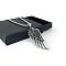 Stainless Steel Vintage Angel Wing Pendant Necklaces for Men, Stainless Steel Color