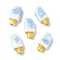 Handmade Porcelain Beads, Famille Rose Porcelain, Ice Cream, Deep Sky Blue, 15.5x8x6mm, Hole: 1.8mm