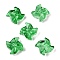 Glass Beads, Windmill, Green, 18x9x9mm, Hole: 1.2mm