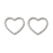 304 Stainless Steel Linking Rings, Heart Link, Stainless Steel Color, 22.5x25x2.6mm