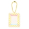 Acrylic Photocard Sleeve Keychain, with Iorn Ball Chains, Rectangle, Yellow, 104mm, Hole: 3mm