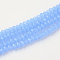 Imitation Jade Glass Beads Strands, Faceted, Rondelle, Cornflower Blue, 2.9~3.3x2mm, Hole: 0.5mm, about 135~140pcs/strand, 32~34cm