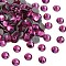 Preciosa® Crystal Hotfix Flatback Stones, Czech Crystal, Round(438 11 612 Chaton Rose VIVA 12 ®), 70350 Fuchsia, SS16(3.8~4mm)