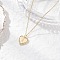 Heart with Letter Brass Pendant Cable Chain Necklaces, Golden, Letter K, 15.94 inch(40.5cm)