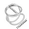 Geometric Stainless Steel Finger Rings, Stainless Steel Color, 22mm, Inner Diameter: 17mm