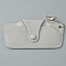 PU Imitation Leather Slim Eyeglasses Pouch, Portable Slip Eyewear Sleeve, with Alloy & Iron Hanging Hook Clips, Light Grey, 81x164x12.5mm