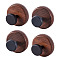 ABS Plastic Suction Cup Hooks, Flat Round, Coconut Brown, 58x40mm