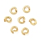 Brass Open Jump Rings, Round Locking Jump Rings, Long-Lasting Plated, Lead Free & Cadmium Free, Rack Plating, Real 24K Gold Plated, 5.6x3.5x1.1mm, Hole: 2.8mm