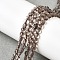 Natural Ice Obsidian Beads Strands, Faceted Square Cut, Flat Round, 4x2.5mm, Hole: 0.7mm, about 111pcs/strand, 15.24''(38.7cm)