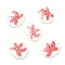Handmade Porcelain Beads, Oval, Starfish, 21x17~18x7~9mm, Hole: 1.8~2.5mm