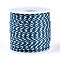 50M Braided Polyester Cord, with PET Plastic, for Jewelry Making, Round, Marine Blue, 2mm, about 54.68 Yards(50m)/Roll
