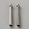 Alloy Cord Ends, Cone, Platinum, 50x7mm, Hole: 5.5mm