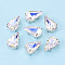 Sew on Rhinestone Montee Beads, with Brass Prong Settings, Garments Accessories, Teardrop, Crystal AB, 12.8x8.3x5mm, Hole: 1mm, about 1000pcs/bag