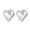 Glass Rhinestone Cabochons, Point Back & Back Plated, Faceted, Heart, Crystal, 8x8x4mm