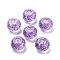 Transparent Acrylic European Beads, Large Hole Beads, with Glitter Powders, Rondelle, Medium Purple, 14x8.5mm, Hole: 5.5mm, about 537pcs/500g