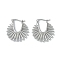 Non-Tarnish 304 Stainless Steel Earrings, Chandelier Earrings, Sunflower, Stainless Steel Color, 25x2.5mm