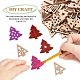 100Pcs Christmas Tree Unfinished Wooden Ornaments WOCR-CJ0001-01-3