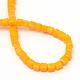 Opaque Solid Glass Bead Strands GLAA-R167-2x2-02G-3