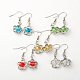 Glass Earrings EJEW-JE00918-1
