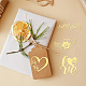 OLYCRAFT 9pcs 1.6x1.6 inch Golden Metal Stickers Heart Paw Prints Stickers Self Adhesive Angel Wing Paw Stickers Golden Epoxy Stickers for DIY Scrapbooks Epoxy Resin Art Crafts Water Bottle Decor DIY-WH0450-094-7