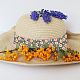 Лист ткани из искусственной кожи с рисунком подсолнуха DIY-WH0399-13-7