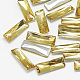 Cabujones de cristal con rhinestone RGLA-T084-7x21mm-22-1