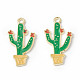 Pendentifs d'émail en alliage&nbsp;ENAM-G212-08G-02-2