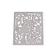 金属切削フレームダイスステンシル  DIYスクラップブッキング/フォトアルバム用  装飾的なエンボス印刷紙のカード  単語メリークリスマスと  マットプラチナカラー  9x7.2cm DIY-O006-05-7