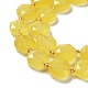 Natural Yellow Agate Beads Strands G-NH0004-043-4