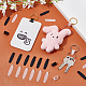 Olycraft 200Pcs 2 Colors Badge Strap Clip Key Chain Connector Plastic Keychain Clip for Card Holder FIND-OC0002-90-5