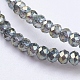 1 Strand Electroplate Glass Beads Strands X-EGLA-J025-F17-3