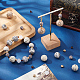 Benecreat 60 Stück braun-weiße handgefertigte indonesische runde Perlen DIY-BC0006-34-6