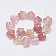 Carved Cherry Quartz Glass Beads Strands G-T122-08K-2