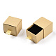 厚紙のジュエリーボックス  リングのために  内部のスポンジ  正方形  ナバホホワイト  1-3/4x1-3/4x1-3/4インチ（4.5x4.5x4.5cm） CBOX-N012-28-4