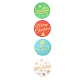 Christmas Themed Flat Round Roll Stickers DIY-B045-17B-4