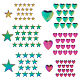 SUNNYCLUE 1 Box 200Pcs 5 Colors Heart Star Synthetic Hematite Beads Electroplate Loose Spacer Jewellery Bead Accessory for diy necklace bracelet Jewelry Making Crafts G-SC0002-17-1