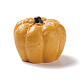 ハロウィーンのテーマ ミニ樹脂ホーム ディスプレイ装飾  かぼちゃのジャックオーランタン  砂茶色  32x31x24.5mm DJEW-B005-18-2