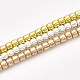 Chapelets de perles en hématite synthétique sans magnétiques G-T114-33-1