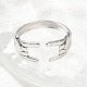 Кольца-манжеты из нержавеющей стали 304 в стиле рок-н-ролл для женщин и мужчин RJEW-B118-02P-2