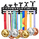 SUPERDANT Powerlifting Medal Hanger Display Weightlifting Sports Medals Display Rack for 40+ Medals Wall Mount Ribbon Display Holder Rack Hanger Decor Iron Hooks Gifts for Athletes ODIS-WH0021-520-1