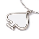 Сублимация пустой алюминиевый кулон ожерелье NJEW-E020-02P-01-2