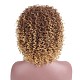 爆発的なヘッドウィッグ  アフリカのかつら女性の短い巻き毛ふわふわ  高温耐熱繊維のかつら  ゴールデンロッド  13.7インチ（35cm） OHAR-G009-02A-4