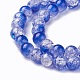 Two Tone Crackle Glass Beads Strands GLAA-F098-03C-13-3